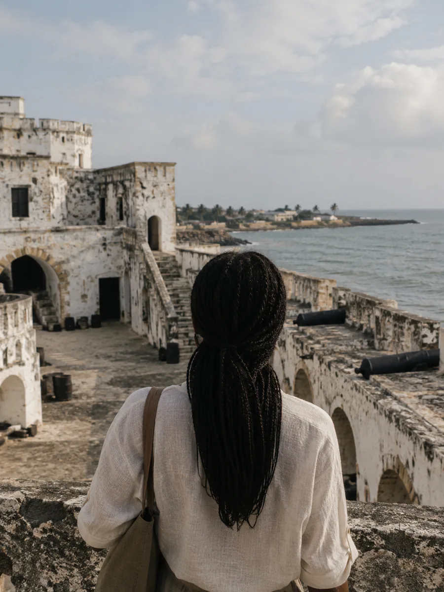 Vue au château d'Elmina